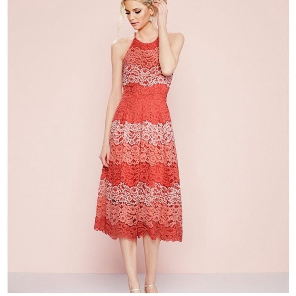 Belle Badgley Mischka A-line Peggy Lace Dress sz 6